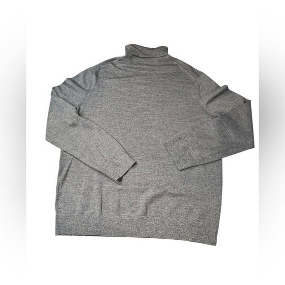 Banana Republic Italian Merino Wool Turtle Neck Sweater XL Gray N218 - Picture 6 of 9